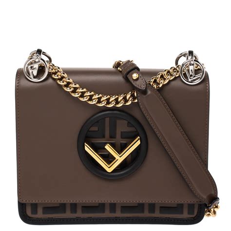 fendi kan i mini leather shoulder bag|Fendi bag with thick strap.